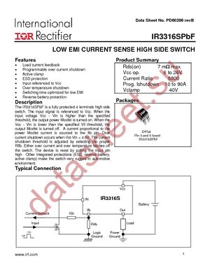 IR3316SPBF datasheet  